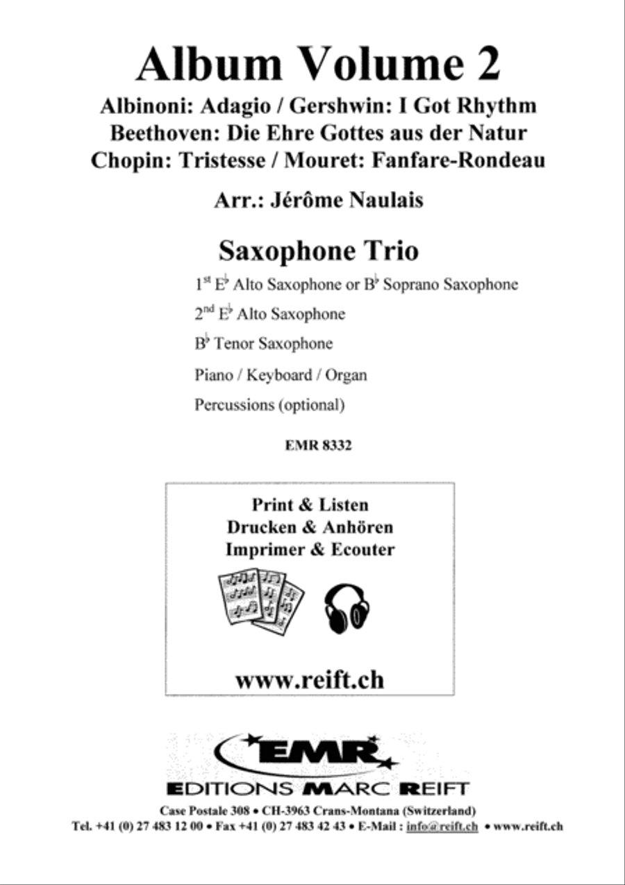 Album Volume 2 Saxophone Ensemble scores gallery preview page 2