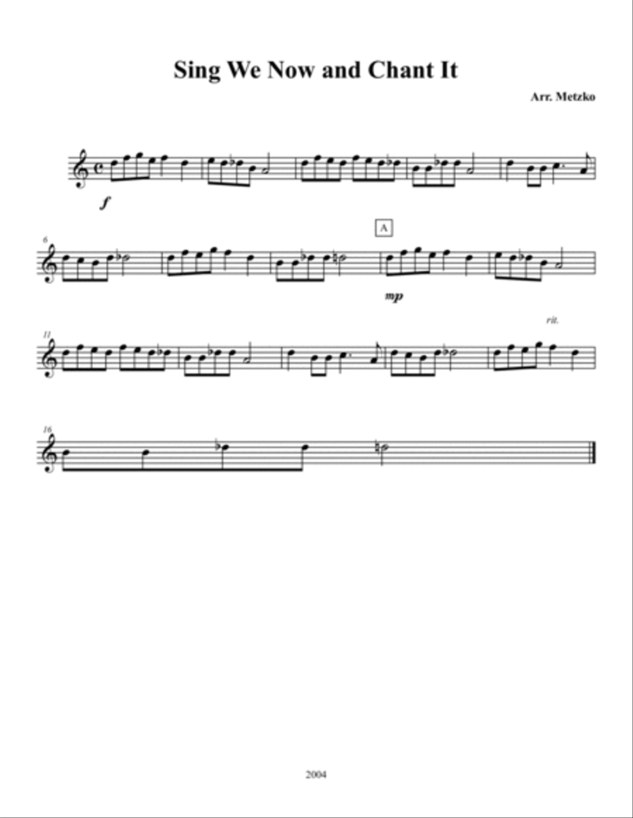 Sing We Now and Chant It for Clarinet Choir Clarinet Choir scores gallery preview page 6
