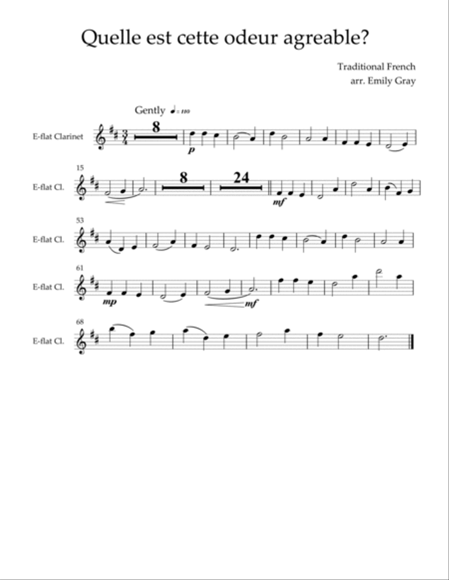 Quelle est cette odeur agreable? Woodwind Ensemble scores gallery preview page 6