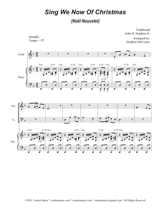 Sing We Now Of Christmas (Noël Nouvelet) (Duet for Violin and Cello)
