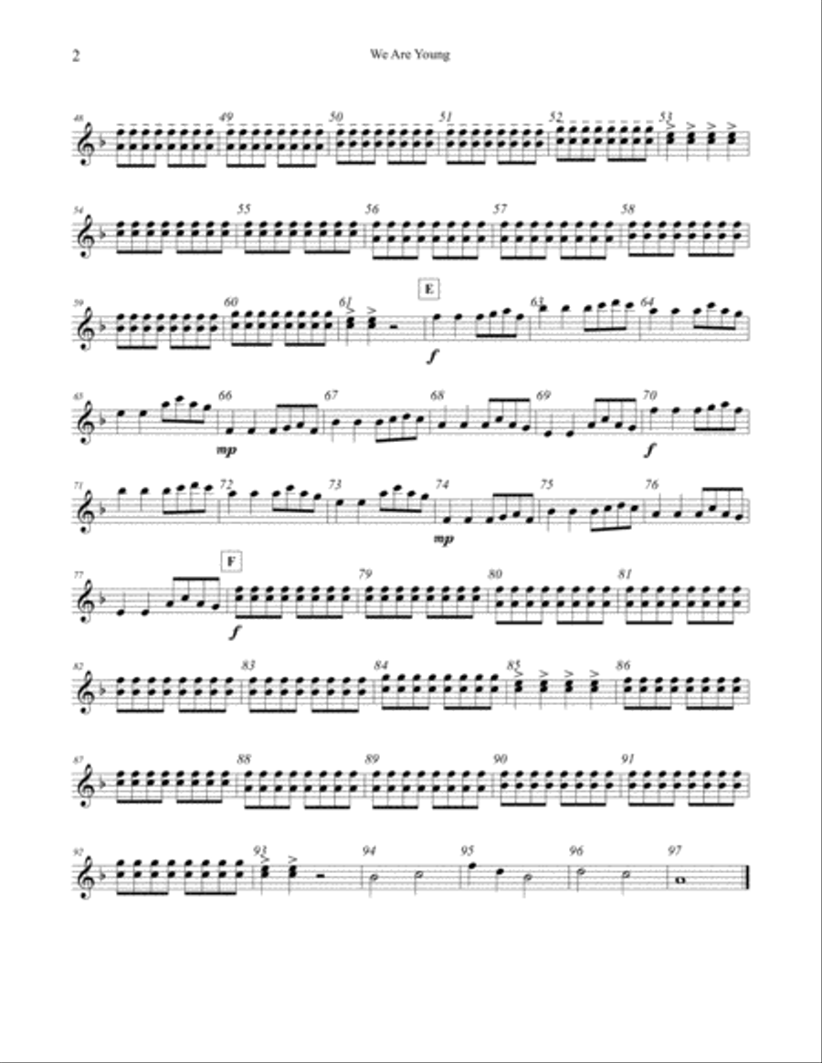 We Are Young We Are Young String Quartet scores gallery preview page 4