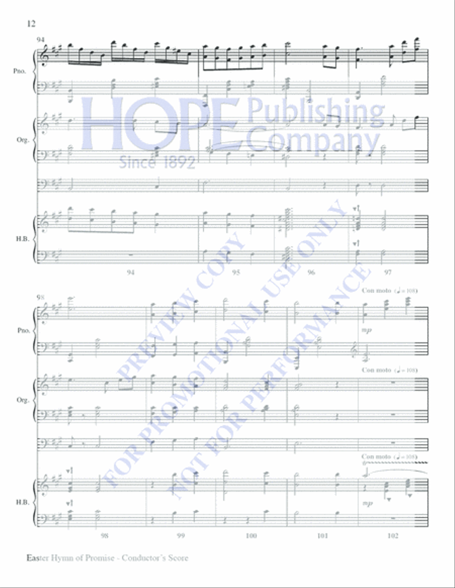 Easter Hymn of Promise Choir scores gallery preview page 11