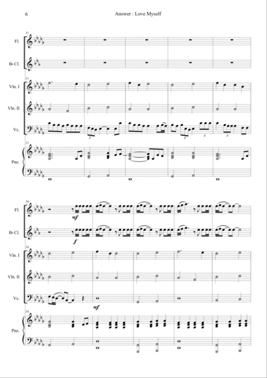 Answer : Love Myself Orchestra scores gallery preview page 6