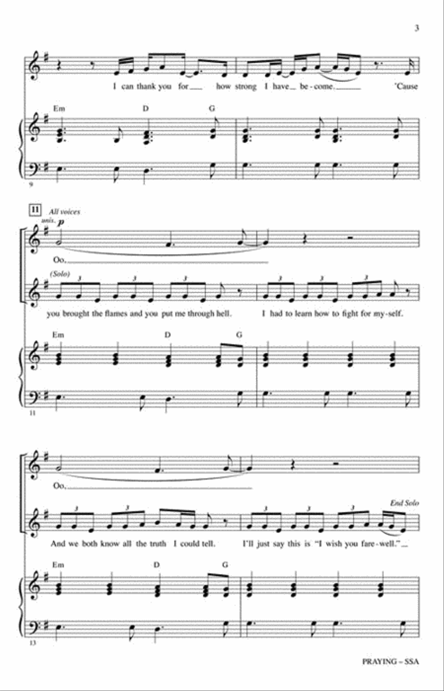 Praying SSA scores gallery preview page 3