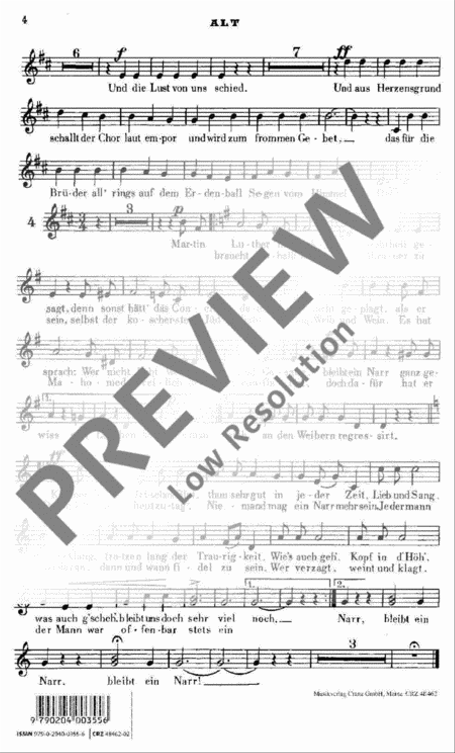 Wein, Weib und Gesang 4-Part scores gallery preview page 5