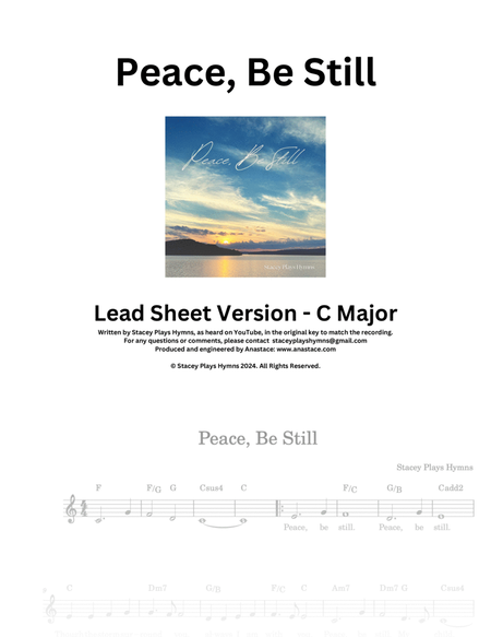 Peace, Be Still - Lead Sheet image number null