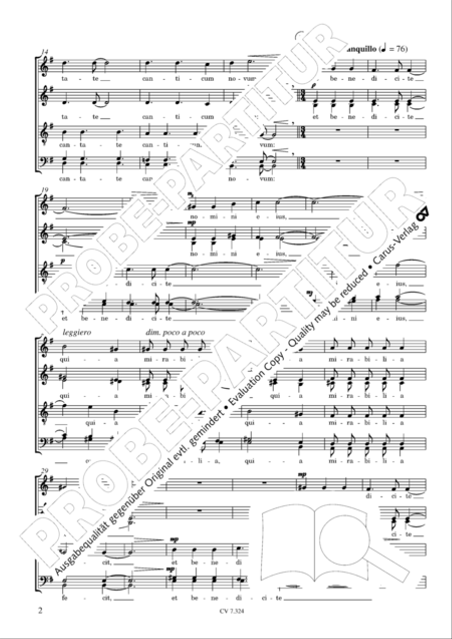 Cantate Domino (Singet dem Herrn) Choir scores gallery preview page 3