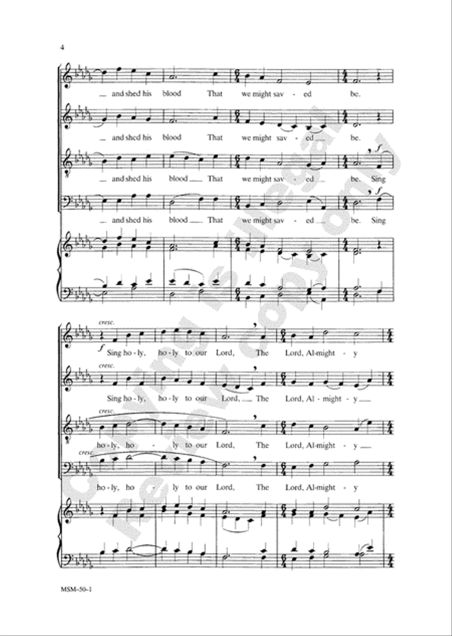 E'en So, Lord Jesus, Quickly Come 4-Part scores gallery preview page 4