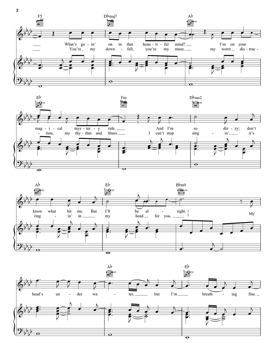 All Of Me Piano, Vocal, Guitar scores gallery preview page 2