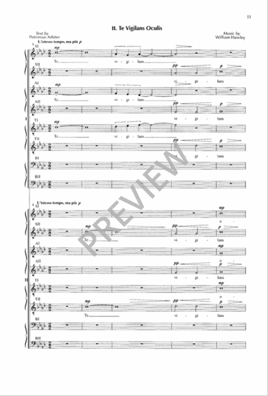 Two Motets (1. Mosella, 2. Te Vigilans Oculis) 4-Part scores gallery preview page 12