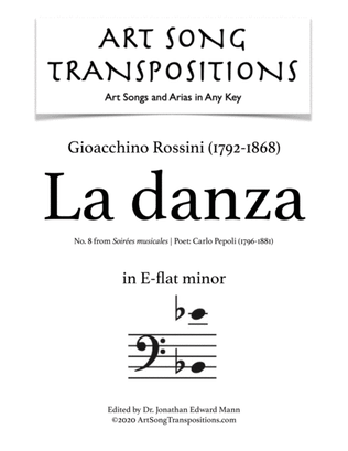 ROSSINI: La danza (transposed to E-flat minor, bass clef)