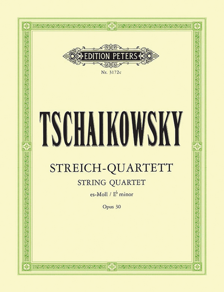 String Quartet No. 3 in E flat minor Op. 30 String Quartet scores gallery preview page 1