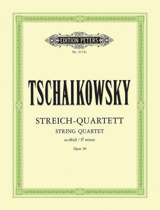 Book cover for String Quartet No. 3 in E flat minor Op. 30