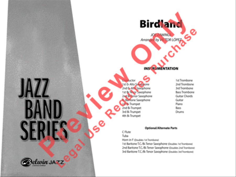 Birdland Birdland Jazz Ensemble scores gallery preview page 2