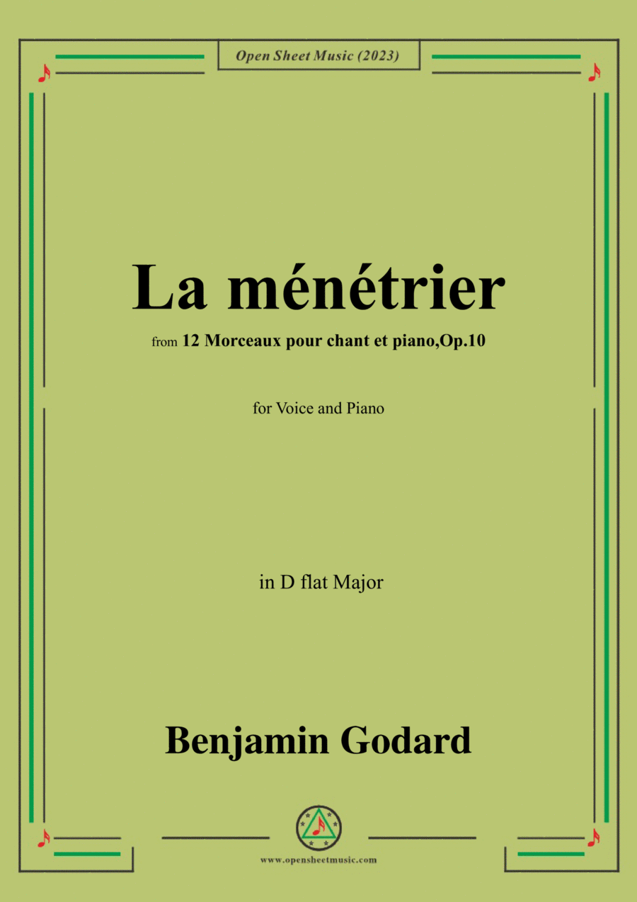 B. Godard-La ménétrier,in D flat Major,Op.10 No.6 Voice scores gallery preview page 1