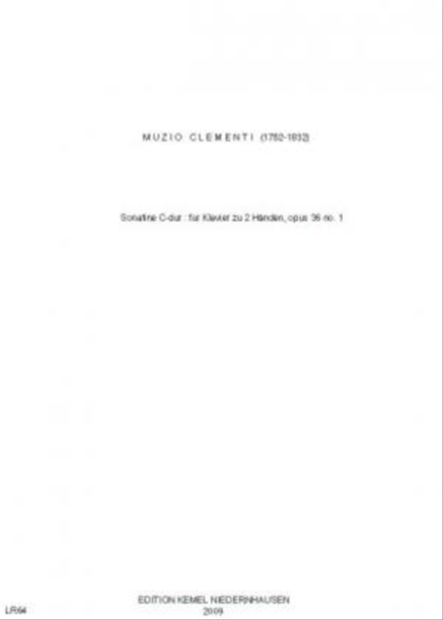 Sonatine C-dur Piano Solo scores gallery preview page 1