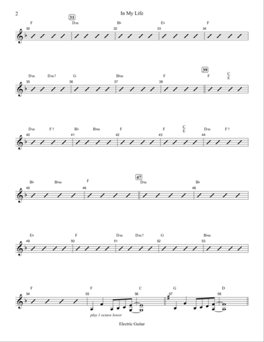 In My Life In My Life 4-Part scores gallery preview page 2
