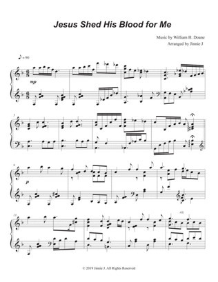 Jesus Shed His Blood for Me (Piano Hymn Arrangement)