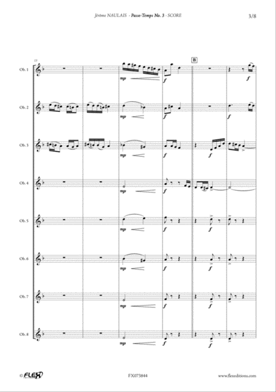 Passe-Temps No. 3 Chamber Music scores gallery preview page 4