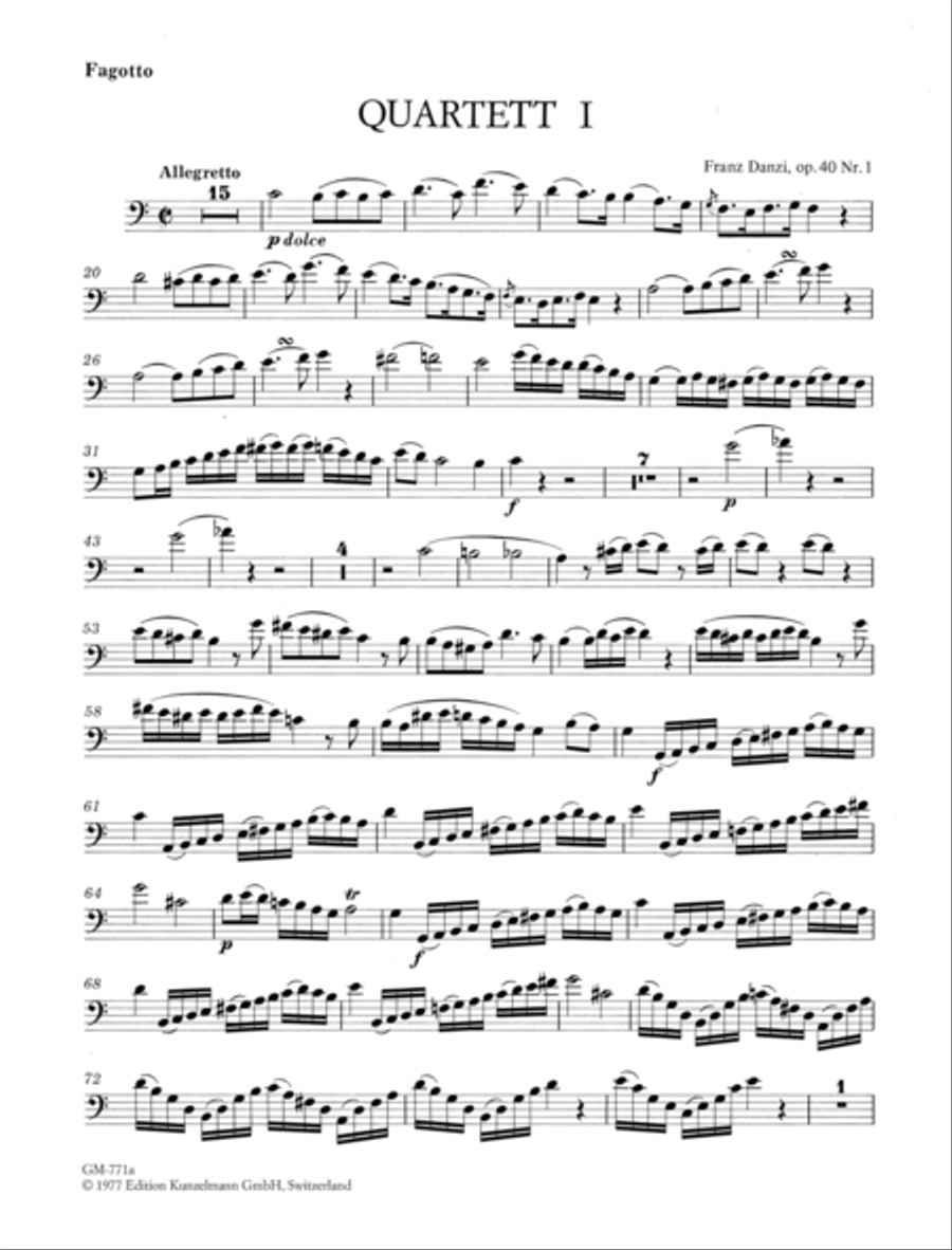 3 Quartets for violin, viola and cello, Volume 1 Bassoon scores gallery preview page 2