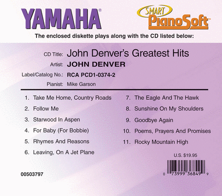 John Denver - Greatest Hits - Piano Software
