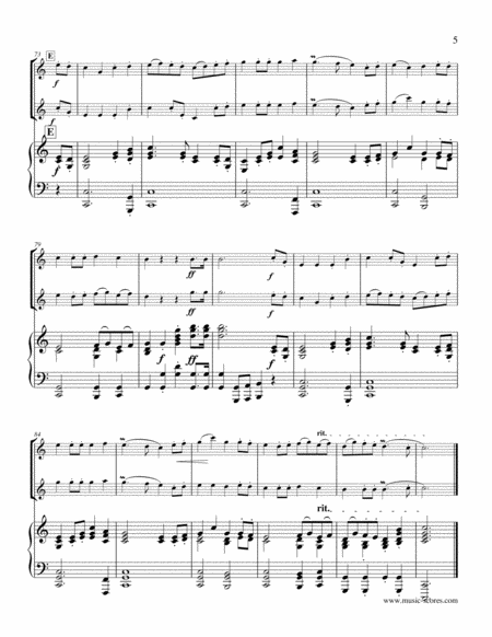 Rondeau - Bridal Fanfare - 2 Flutes and Piano image number null