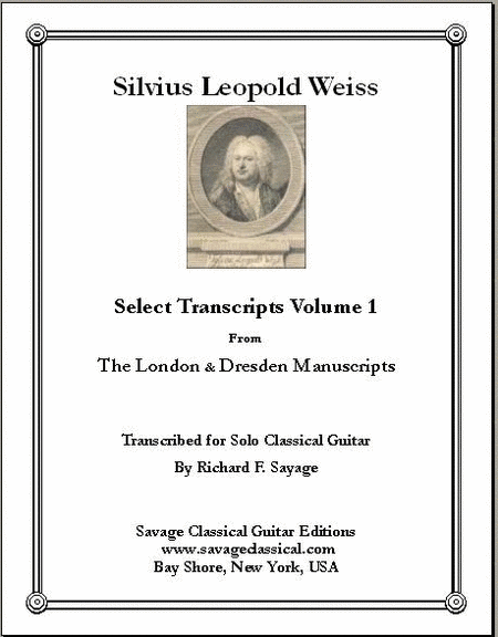 Select Transcripts Volume 1 for the Solo Classical Guitarist