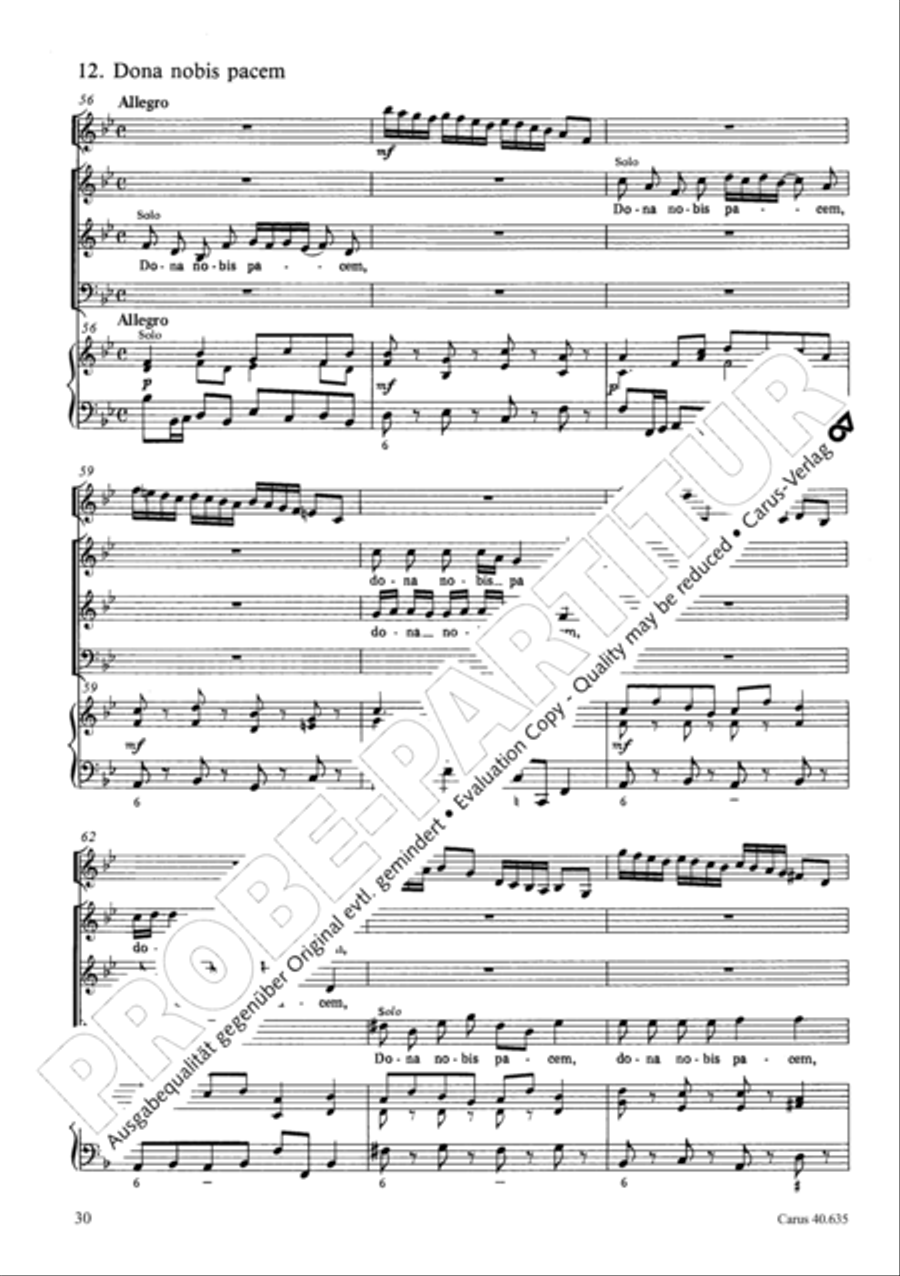 Missa civilis in B 3-Part scores gallery preview page 39
