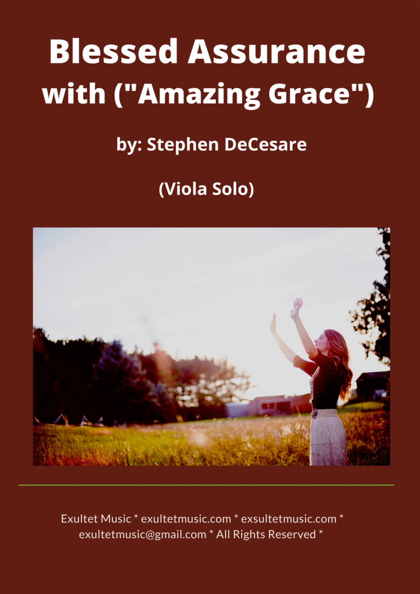 Blessed Assurance (with "Amazing Grace") (Viola solo and Piano) image number null