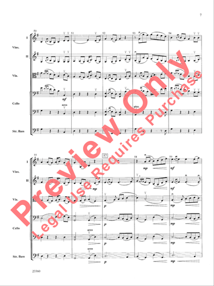 Folk Tune Air and Fiddler's Fury String Orchestra scores gallery preview page 8