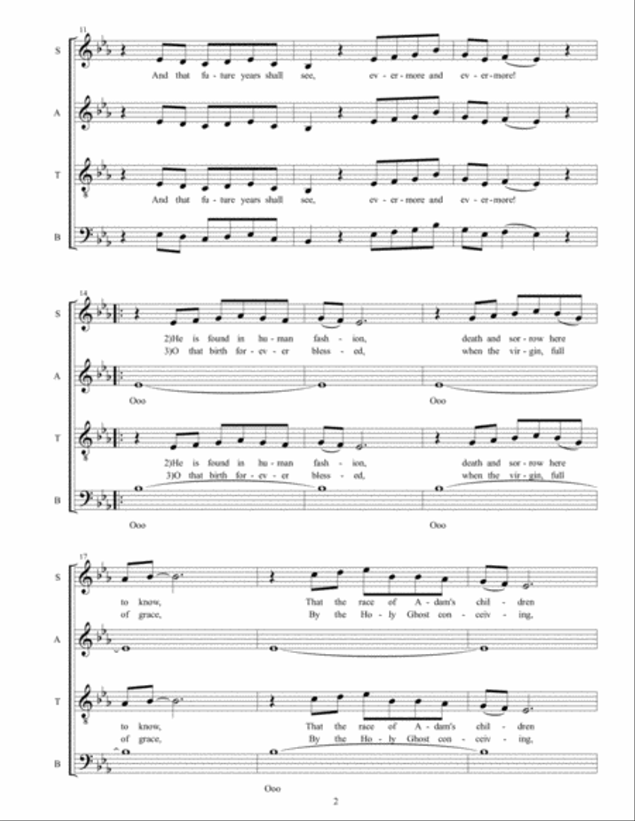 Of the Father's Love Begotten 4-Part scores gallery preview page 3