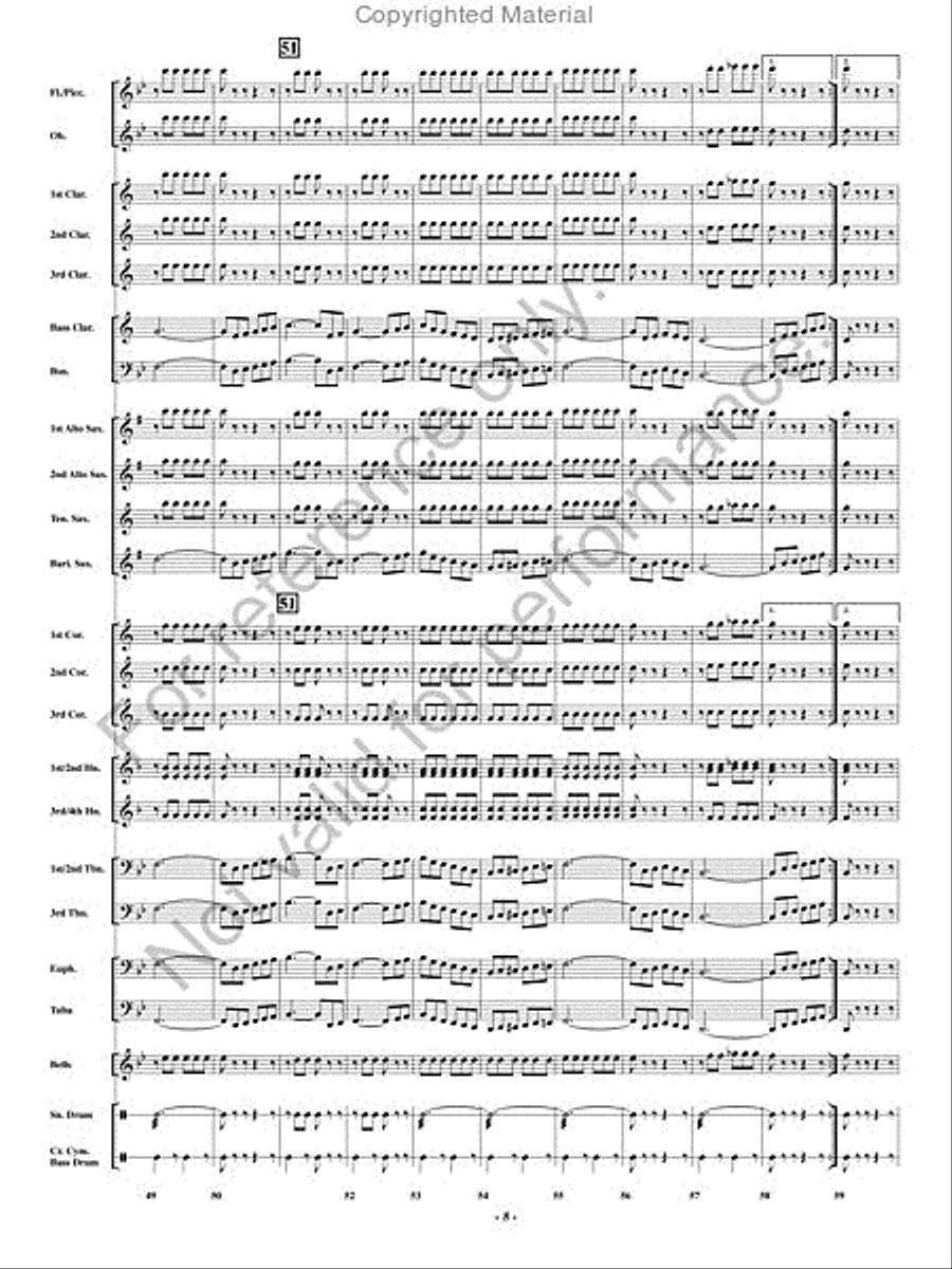Basses On A Rampage Concert Band scores gallery preview page 7