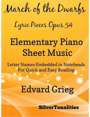Book cover for March of the Dwarfs Lyric Pieces Opus 54 Elementary Piano Sheet Music