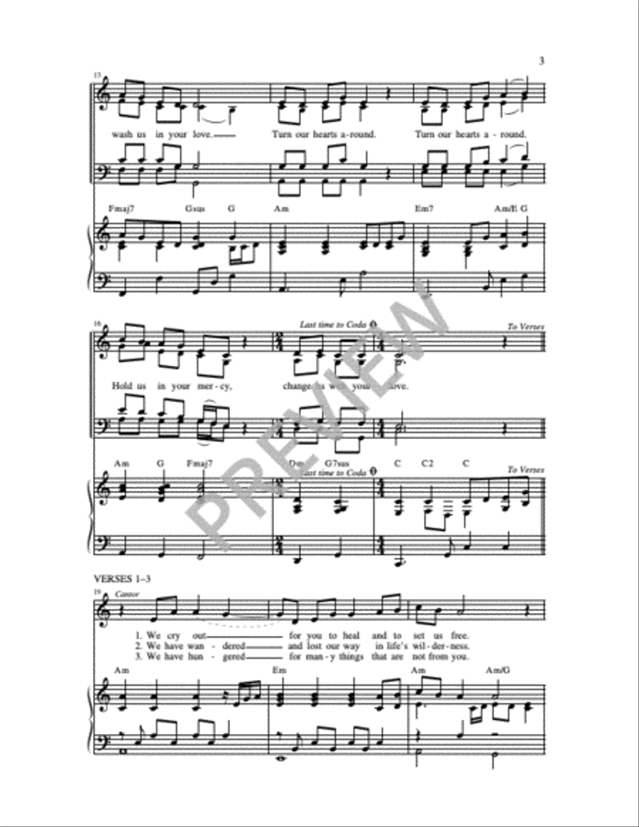 Turn Our Hearts Around 4-Part scores gallery preview page 3