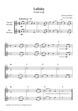 Brahms Lullaby - Recorder duet