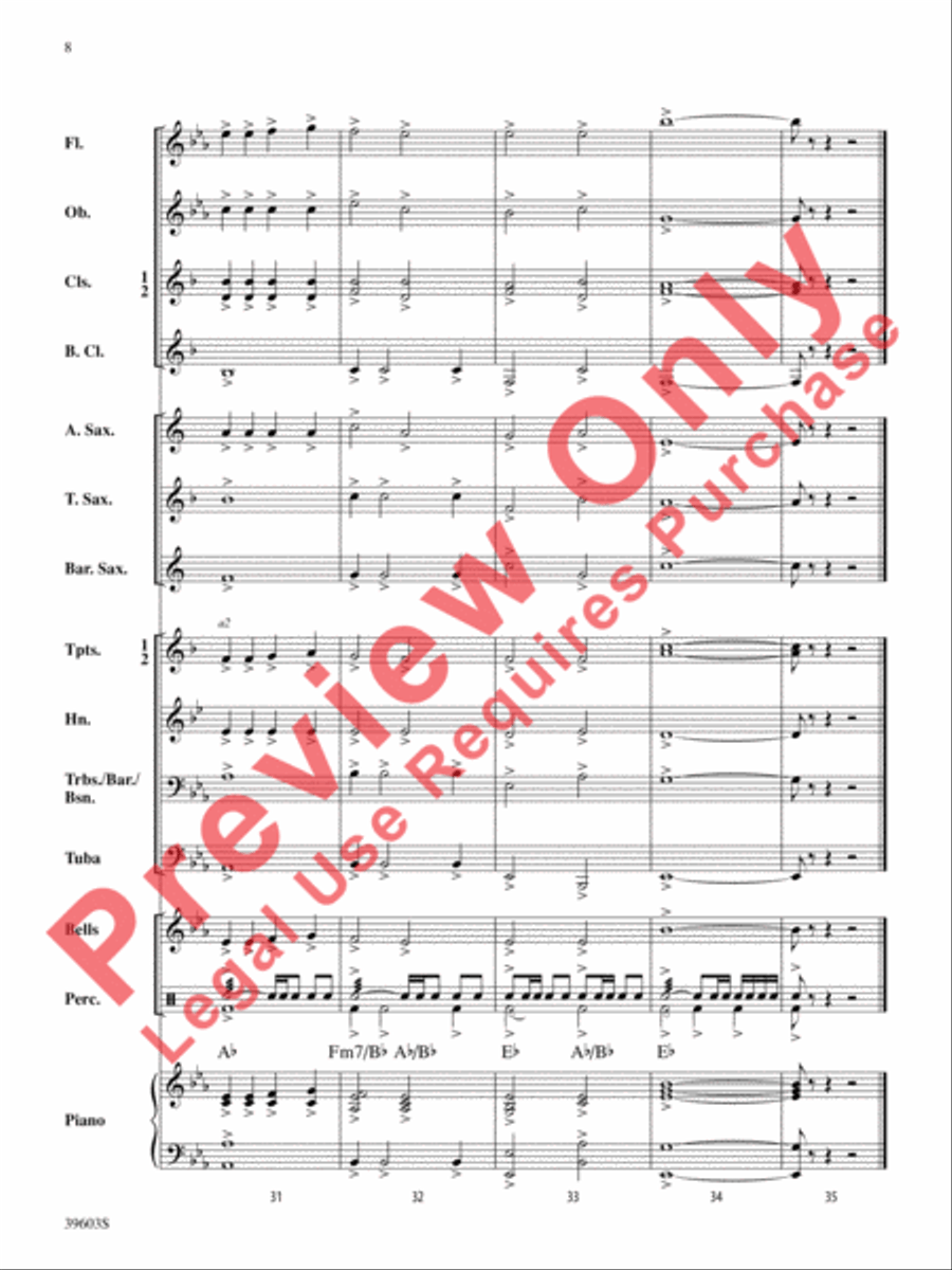 Ode to Joy Concert Band scores gallery preview page 9