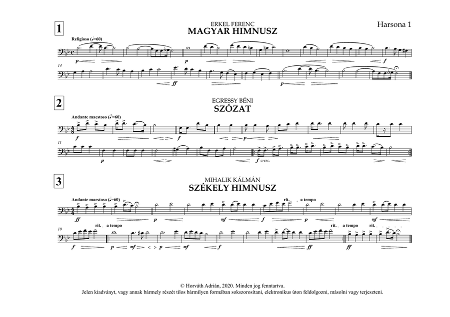 Indulókönyv 2020 - 32 Harsona 1 Concert Band scores gallery preview page 5