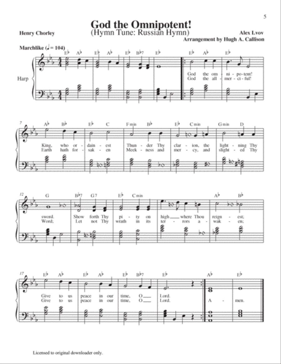A Hymn A Day Volume 2 Harp scores gallery preview page 6