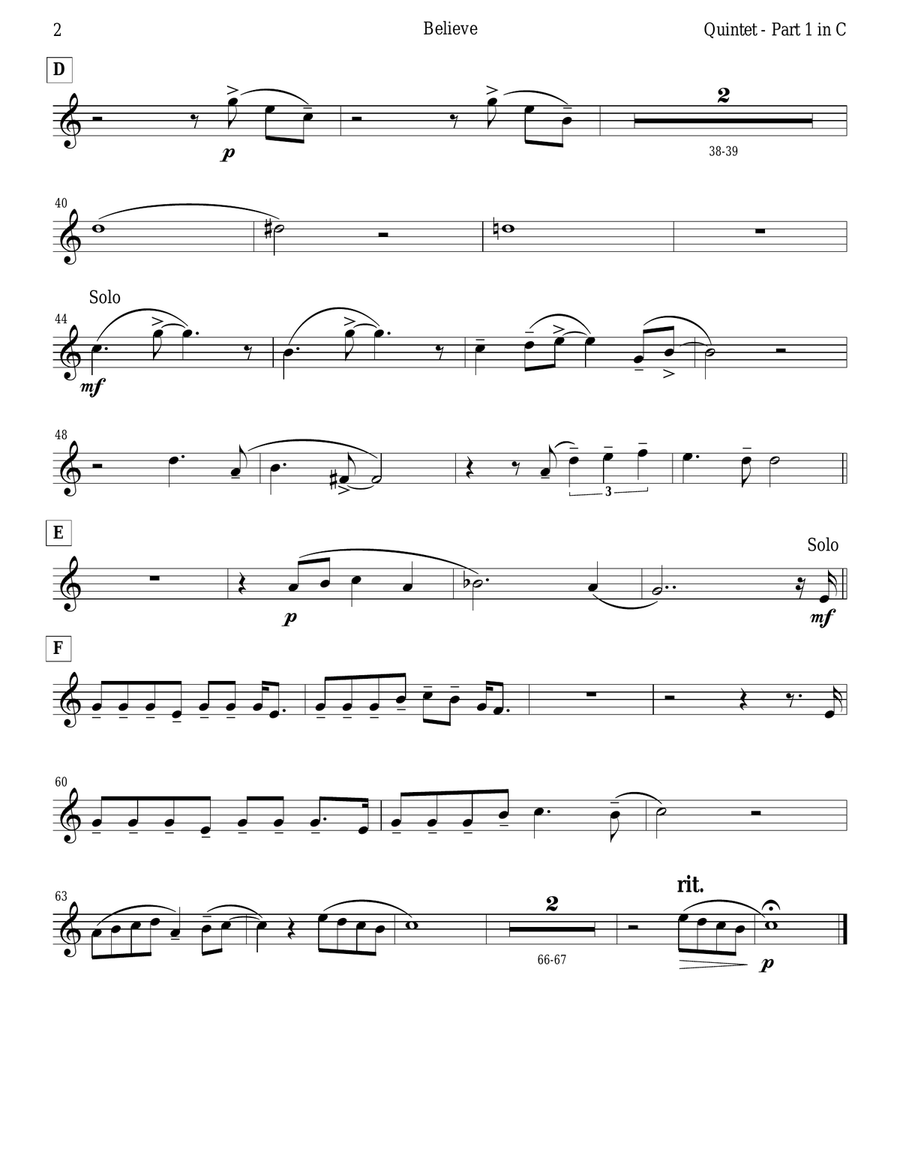 Believe Small Ensemble scores gallery preview page 6