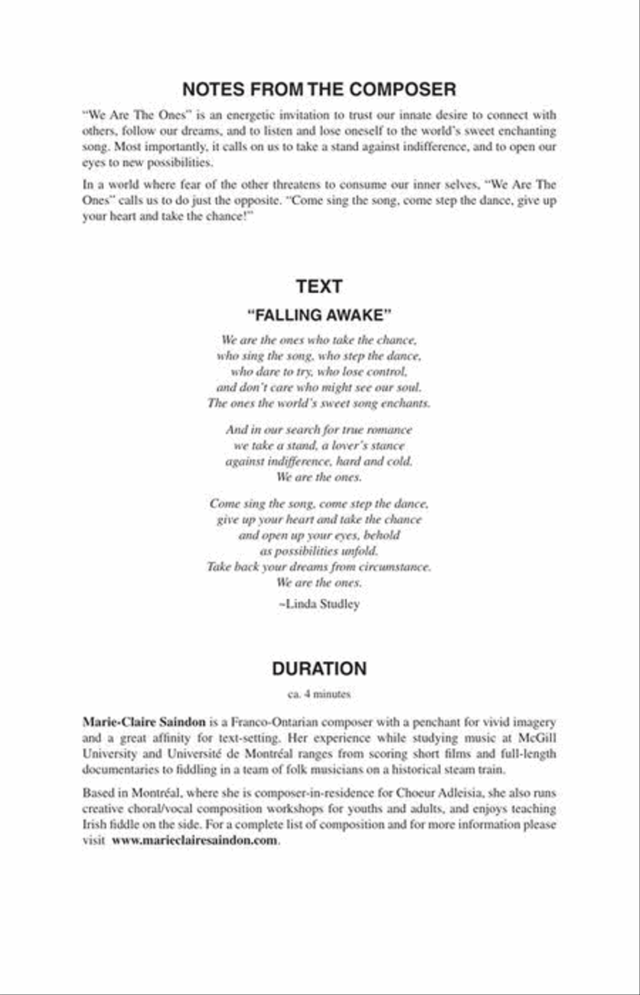 We Are the Ones We Are the Ones SSA scores gallery preview page 3