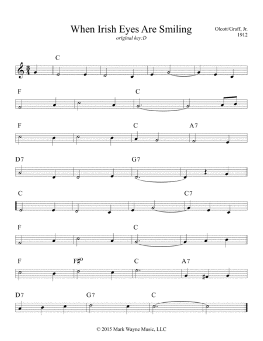 When Irish Eyes Are Smiling Piano scores gallery preview page 2