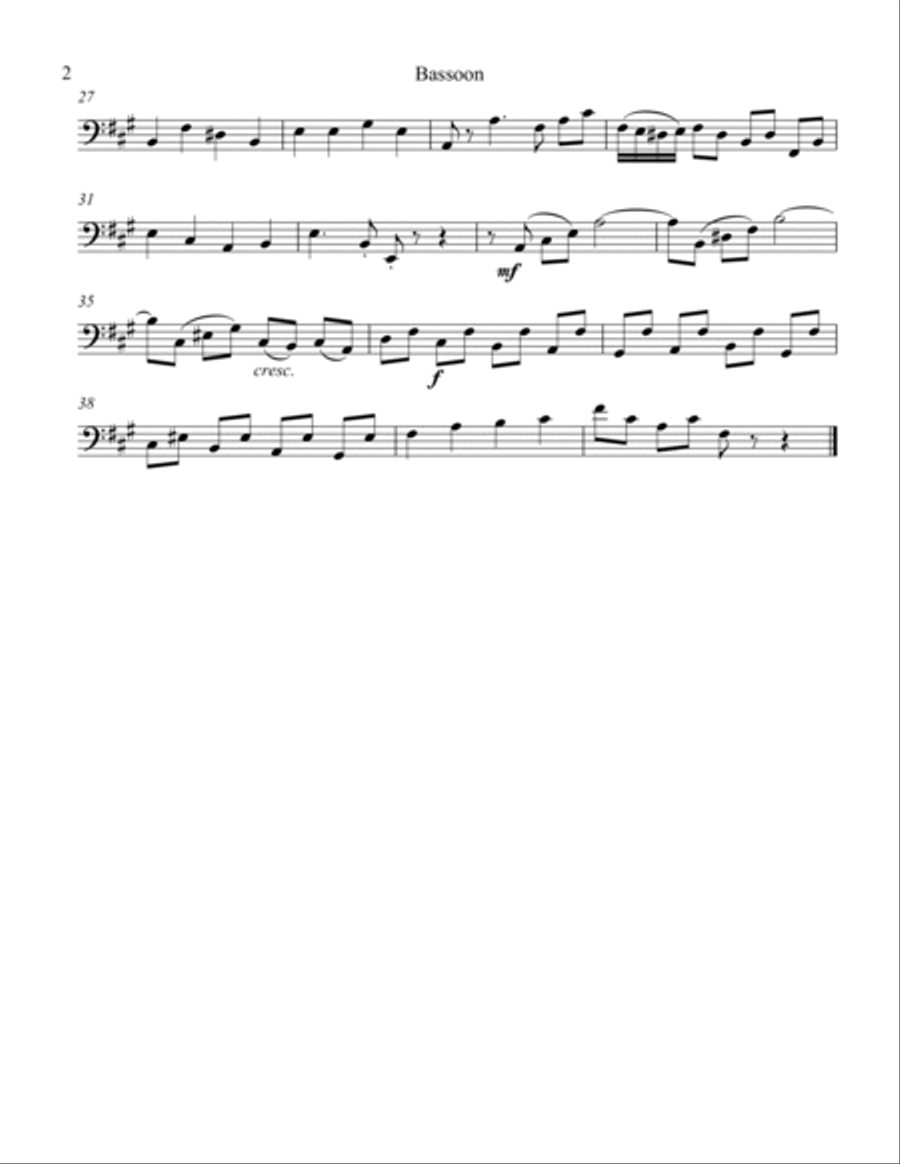 Bouree II Woodwind Duet scores gallery preview page 2