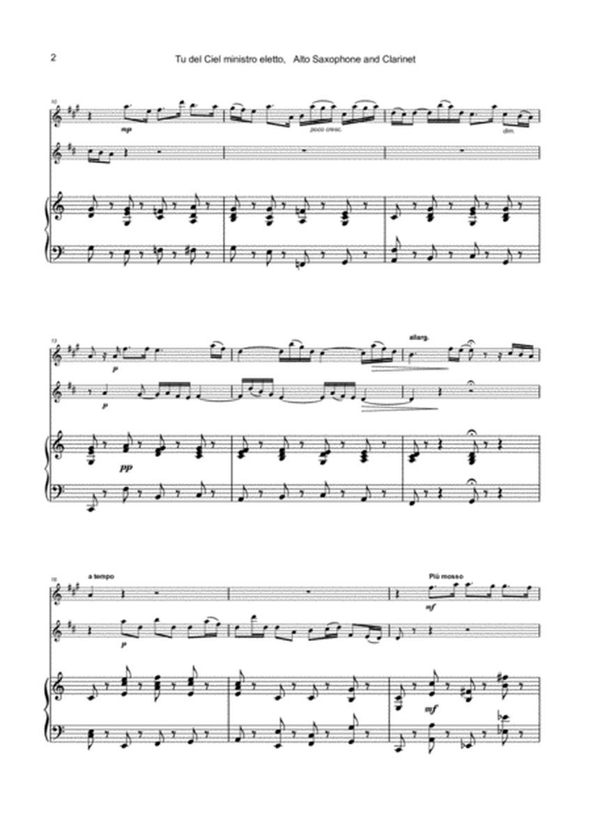 Tu del ciel ministro eletto, Aria by G F Handel, for Alto Saxophone, Clarinet and Piano