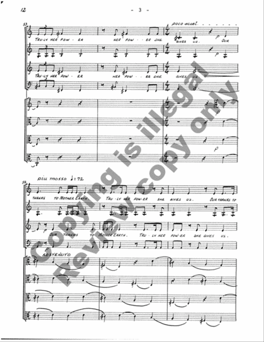The Web of Life (Full Score) Choir scores gallery preview page 17