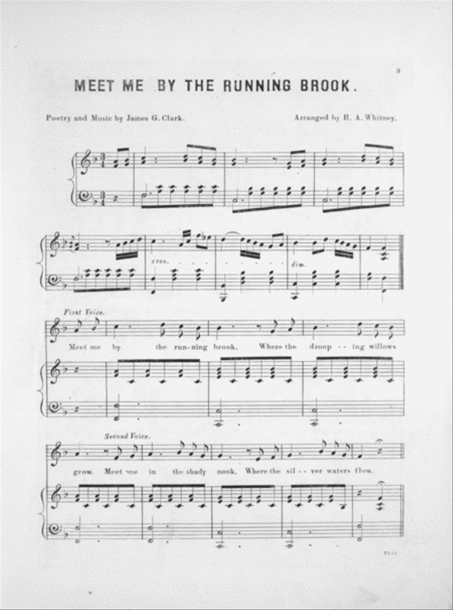 Meet Me By the Running Brook. Duett Voice scores gallery preview page 2