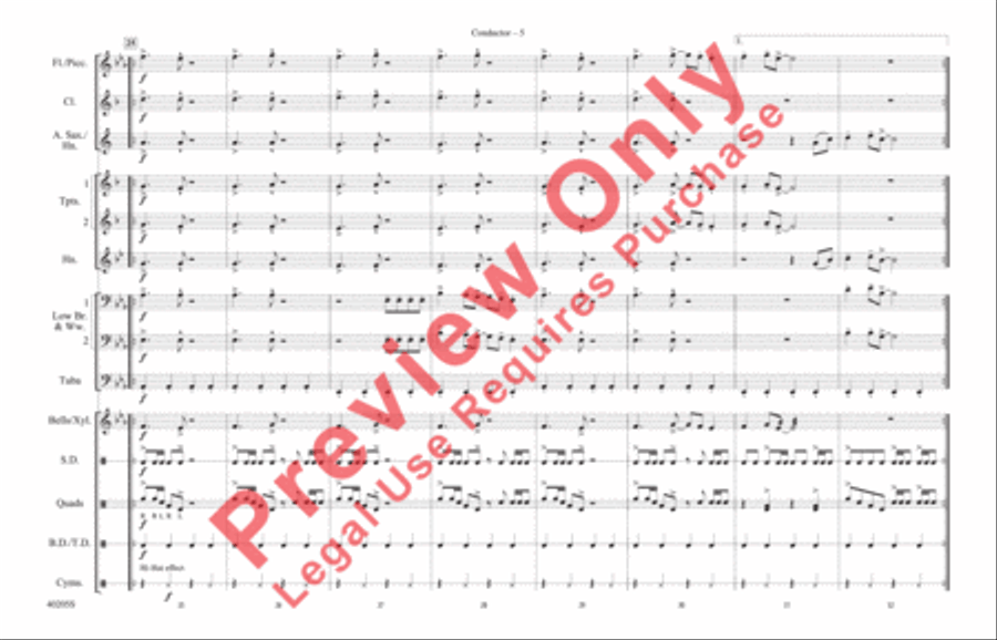 Don't Stop Believin' Marching Band scores gallery preview page 6