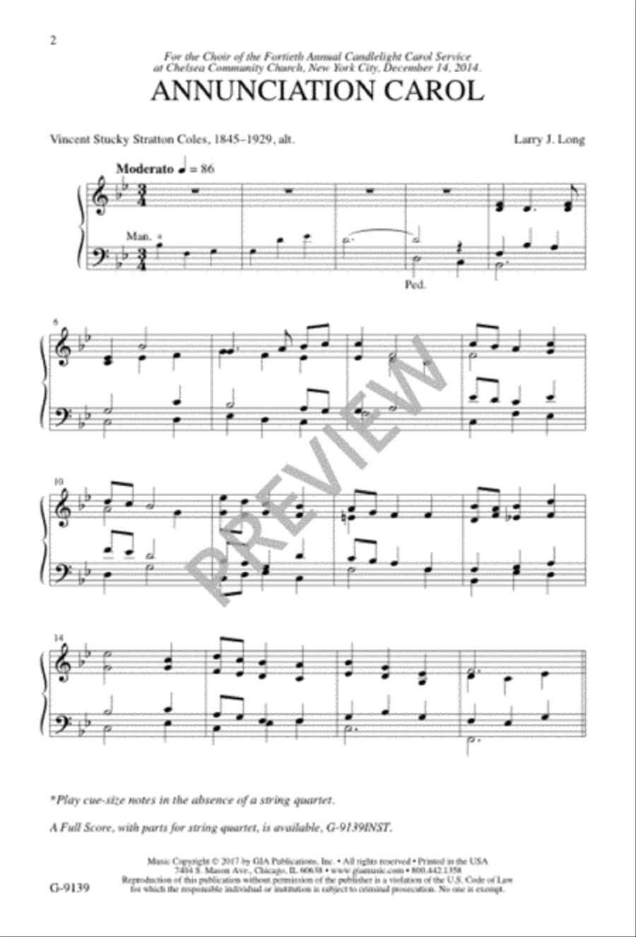 Annunciation Carol Annunciation Carol 4-Part scores gallery preview page 3