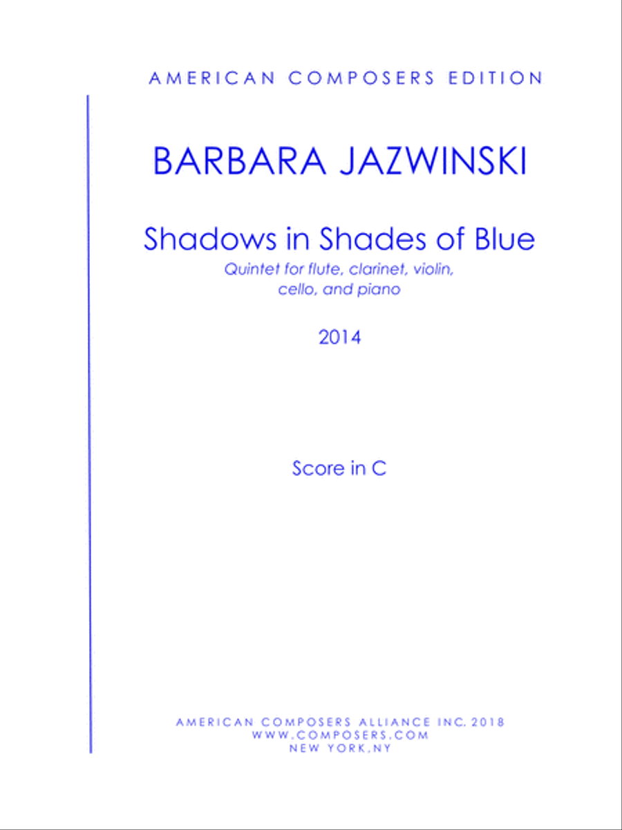 [Jazwinski] Shadows in Shades of Blue Small Ensemble scores gallery preview page 1