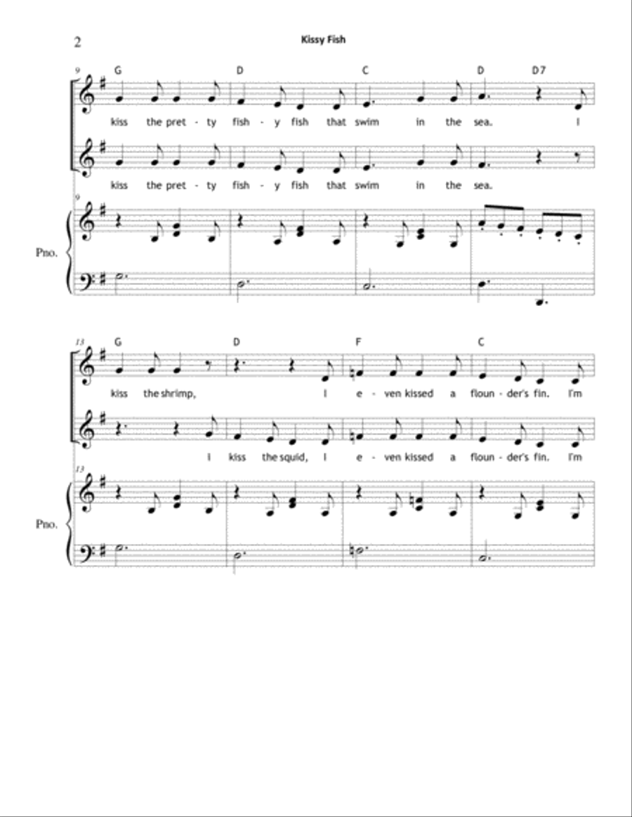 Kissy Fish 2-Part scores gallery preview page 2