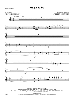 Magic to Do (from Pippin): E-flat Baritone Saxophone